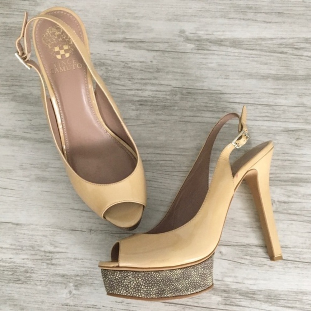 Vince Camuto Slingback Platform Stiletto Heels 9B